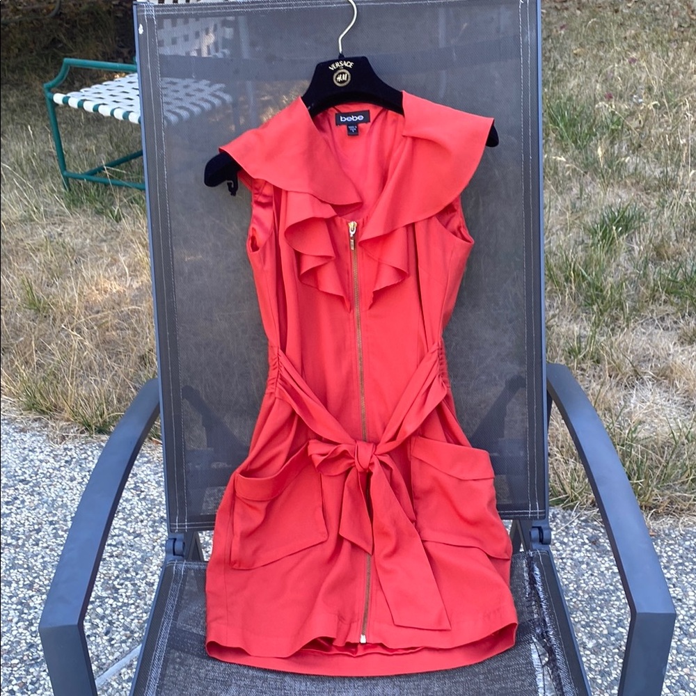 Bebe Coral Sleeveless Dress